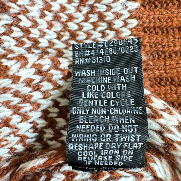 Stitch Fix Fortune + Ivy Womens Long Knit Cardigan Size XXL Chevron Stripe Rust - Picture 7 of 8